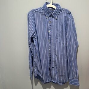 Nautica medium slim fit pinstriped dress shirt